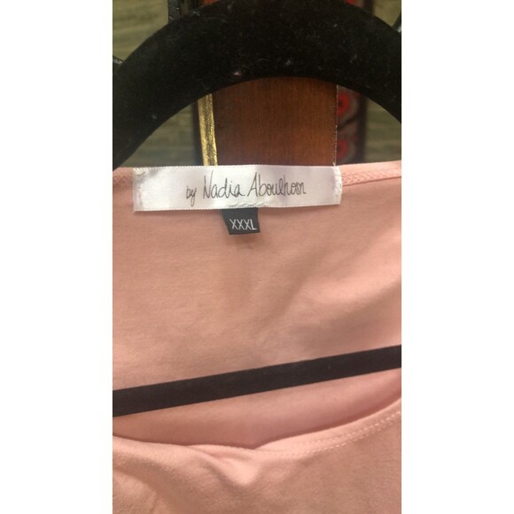 By Nadia Aboulhosn Baby Pink Crop Top and Tie Up Skirt Set 3X - Picture 7 of 10